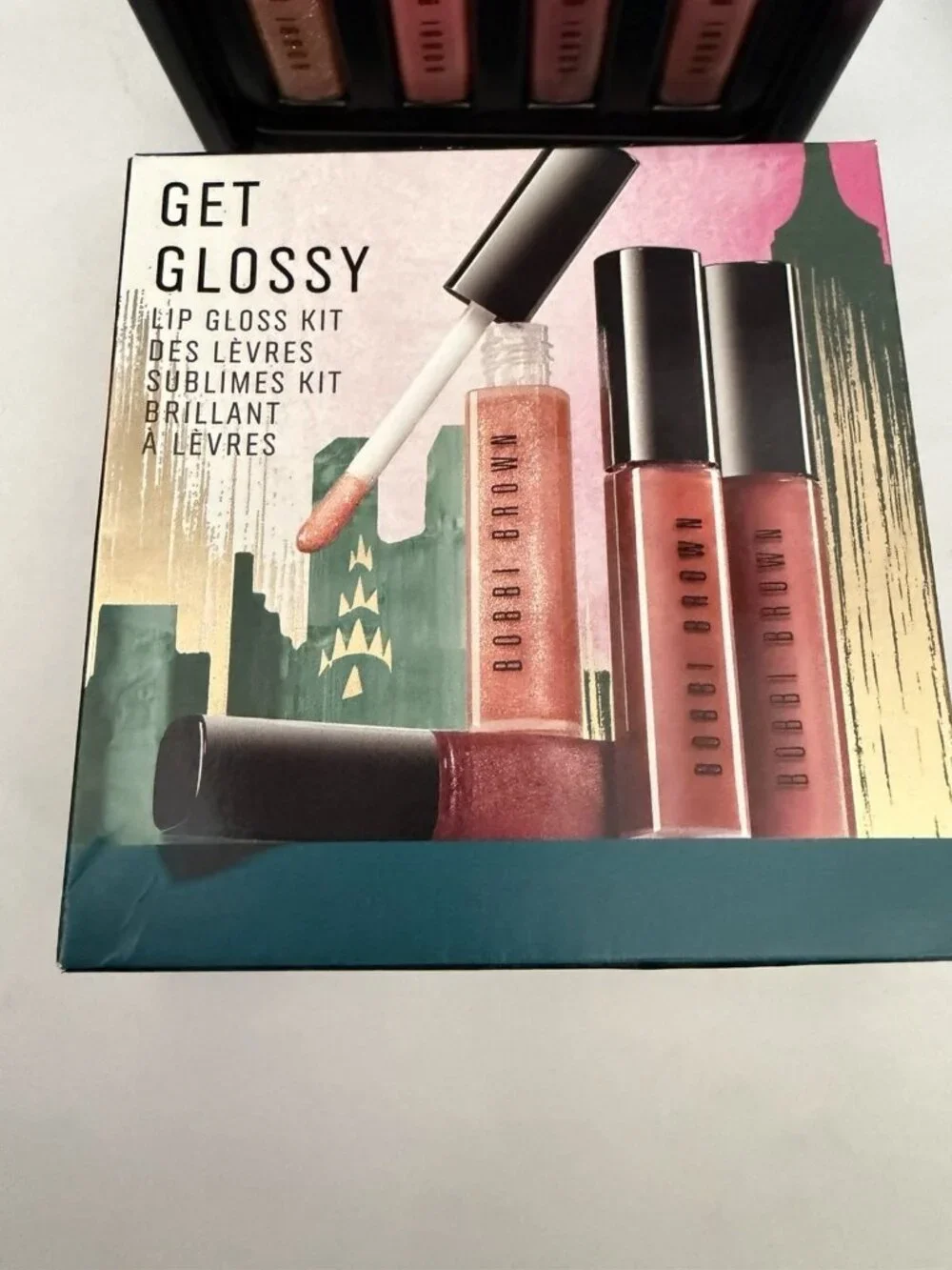 Bobbi Brown Get Glossy Lipgloss Kit 4pc Limited Edition New With Box